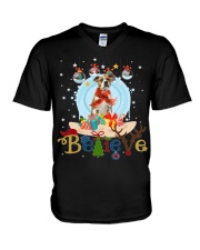 American Bulldog-CS4082-Believe-V2 V-Neck T-Shirt tile