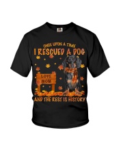 Dachshund 2-CS3073-I Rescued Youth T-Shirt tile