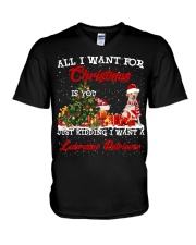 Labrador Retriever 1-CS3943-Christmas-V9 V-Neck T-Shirt tile