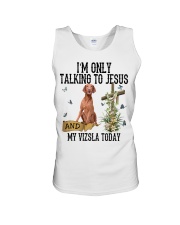 Vizsla-CS2471-Talking To Jesus Unisex Tank tile