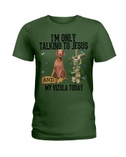Vizsla-CS2471-Talking To Jesus Ladies T-Shirt tile