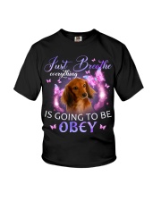 Dachshund-03-CS3533-Just Breathe-V2 Youth T-Shirt tile