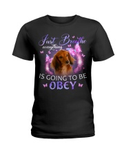 Dachshund-03-CS3533-Just Breathe-V2 Ladies T-Shirt tile