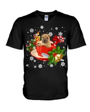 Shar Pei-CS3716-Christmas Dog-V6 V-Neck T-Shirt tile