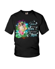 Puggle-CS3637-Jesus Is My Rock Youth T-Shirt tile