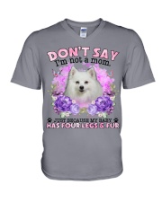 American Eskimo-CS4086-Don't Say-V2 V-Neck T-Shirt tile