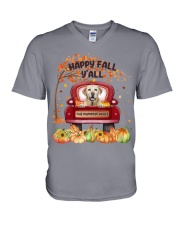 Labrador-CS3176-Happy Fall V-Neck T-Shirt tile