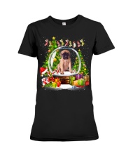 English Mastiff-DN2296-Mery Christmas-V6 Premium Fit Ladies Tee tile