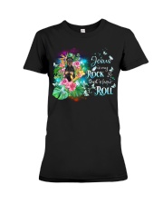 German Pinscher-CS3637-Jesus Is My Rock Premium Fit Ladies Tee tile