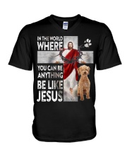 Poodle Crossbreed-CS3937-Be Like Jesus V-Neck T-Shirt tile