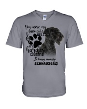 Schnauzer-CS1389-My Hardest V-Neck T-Shirt tile