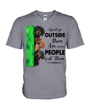 Dachshund-CS3415 V-Neck T-Shirt tile