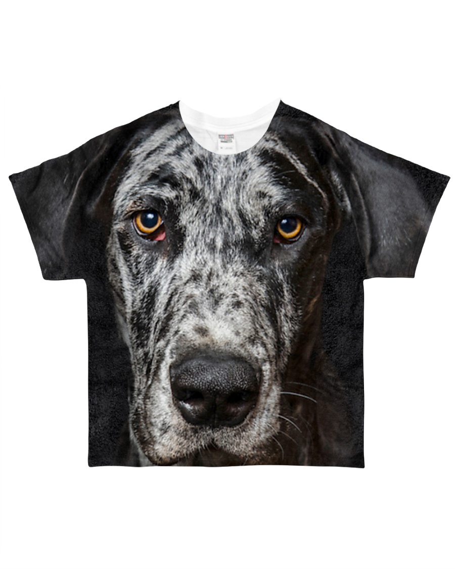 Great Dane-Face and Hair All-over T-Shirt