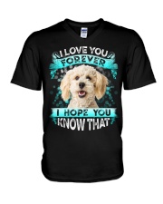 Poodle Crossbreed-NT764-I Hope You-V2 V-Neck T-Shirt tile