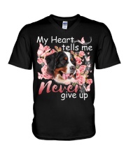 Bernese Mountain-03-CS3867-Never Give Up V-Neck T-Shirt tile