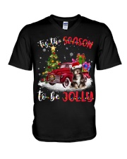 Havanese-CS3821-Tis The Season V-Neck T-Shirt tile