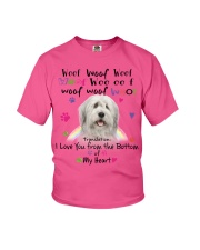 Old English Sheepdog-NT516-I Love You-V4 Youth T-Shirt tile