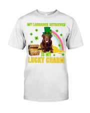 Labrador Retriever 2-CS4143-Lucky Charm-V2 Classic T-Shirt front