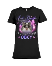 German Spitz-CS3533-Just Breathe-V2 Premium Fit Ladies Tee tile