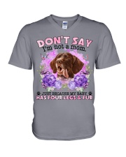 German Shorthaired Pointer-CS4086-Don't Say-V2 V-Neck T-Shirt tile