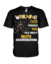 Akita-DN1663-This Person May V-Neck T-Shirt tile