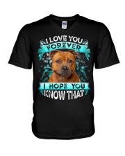 Staffordshire Bull Terrier-NT764-I Hope You-V2 V-Neck T-Shirt tile