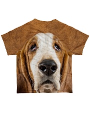 Basset Hound-Face and Hair All-over T-Shirt back