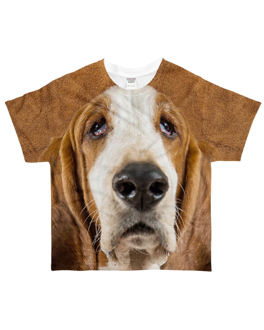 Basset Hound-Face and Hair All-over T-Shirt