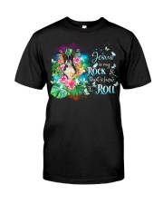Boston Terrier-CS3637-Jesus Is My Rock Classic T-Shirt front
