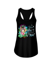 Boston Terrier-CS3637-Jesus Is My Rock Ladies Flowy Tank tile