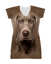 Weimaraner-Face and Hair All-over Dress thumbnail