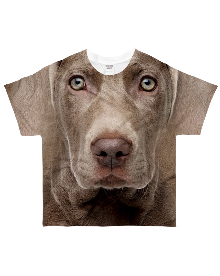 Weimaraner-Face and Hair All-over T-Shirt