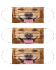 Golden Retriever Face Cloth Face Mask - 3 Pack front