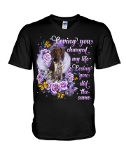 German Shorthaired Pointer-CS3490-Loving You-V2 V-Neck T-Shirt tile