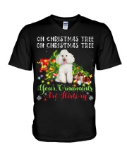 Poodle-CS3849-Christmas Tree-V2 V-Neck T-Shirt tile