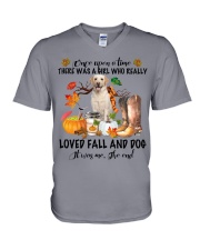 Labrador Retriever-CS3254-Loved Fall V-Neck T-Shirt tile