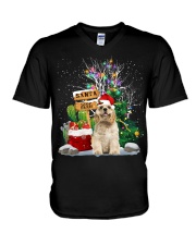 Cocker Spaniel -CS3743-Santa Stop Here V-Neck T-Shirt tile