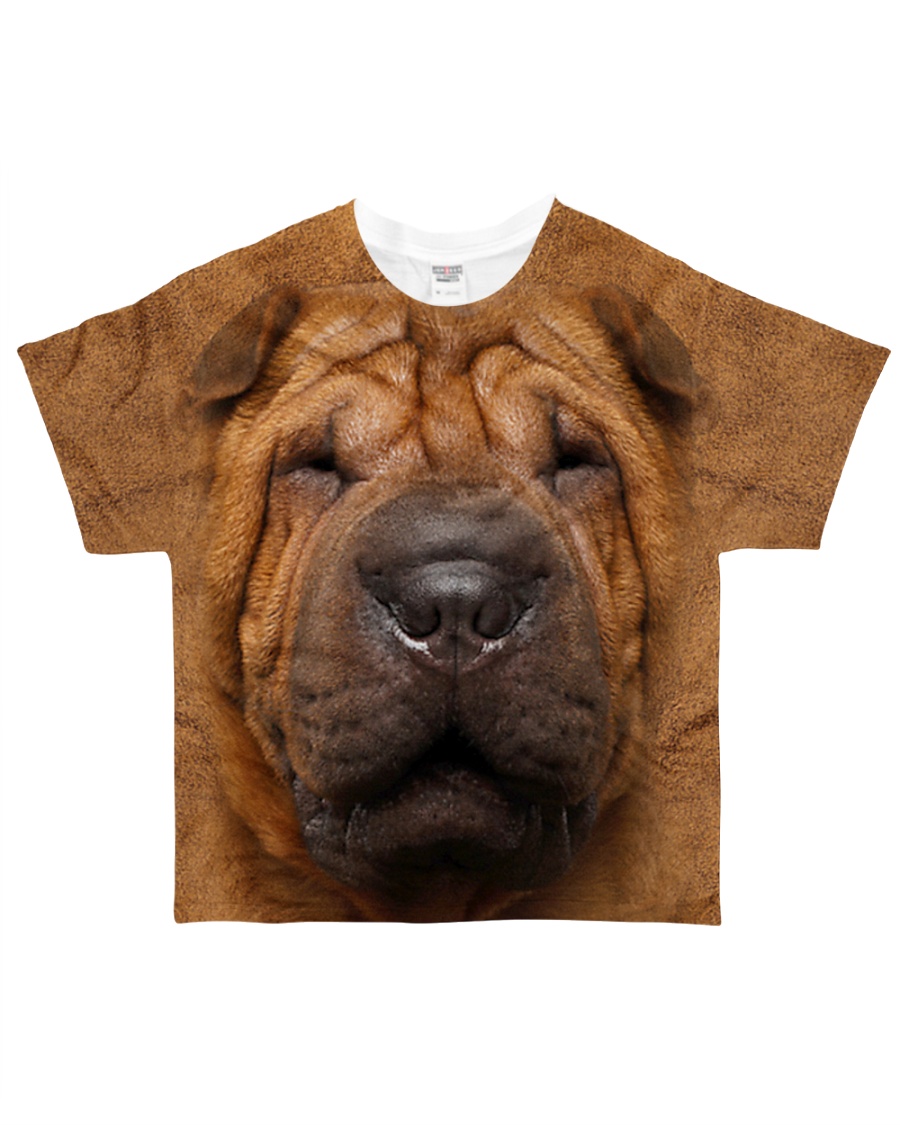 Shar Pei-Face and Hair All-over T-Shirt