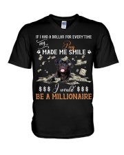 Pug-CS3957-Made Me Smile-V2 V-Neck T-Shirt tile