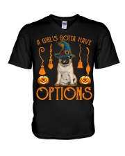 Pug -CS3204-Have Options V-Neck T-Shirt tile