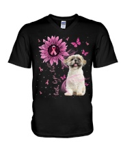 Shih Tzu-CS3145-Faith-Hope-Love V-Neck T-Shirt tile
