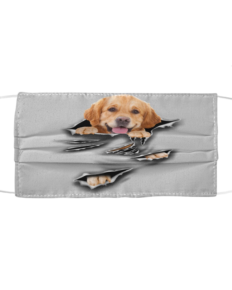 Golden Retriever-Scratch1-FM Cloth face mask