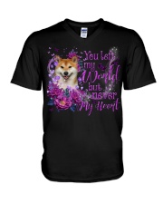 Shiba Inu-DN2375-You Left V-Neck T-Shirt tile