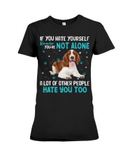 English Springer Spaniel 2-CS3151-Not Alone Premium Fit Ladies Tee tile