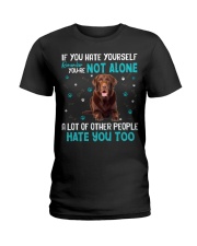 Labrador Retriever 2-CS3151-Not Alone Ladies T-Shirt tile
