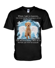 Poodle Crossbreed-CS3351-I Get To Heaven V-Neck T-Shirt tile