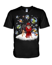 English Shepherd-DN2331-Christmas-V11 V-Neck T-Shirt tile