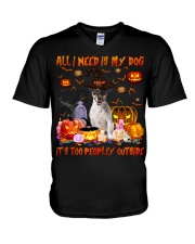 Jack Russell Terrier -CS3661-All I Need-V2 V-Neck T-Shirt tile