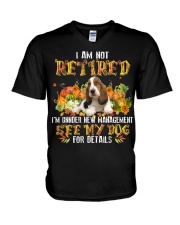 Basset Hound-CS3961-I Am Not Retired V-Neck T-Shirt tile