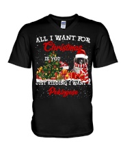 Pekingese-CS3943-Christmas-V9 V-Neck T-Shirt tile